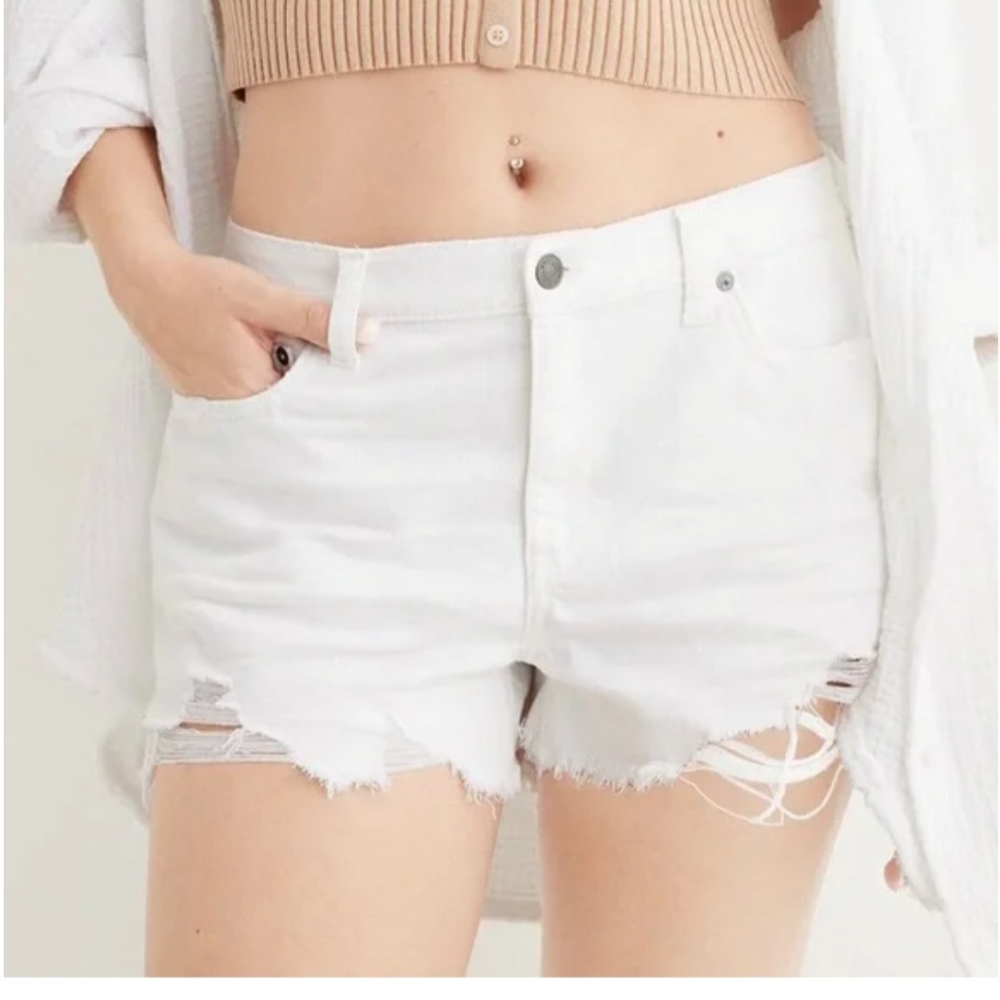 Aerie Womens Daydream Denim Jean Shorts White ** Medium ** EUC!!!